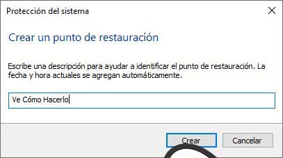 Cómo crear un punto de restauración en Windows 10 Ve Cómo Hacerlo