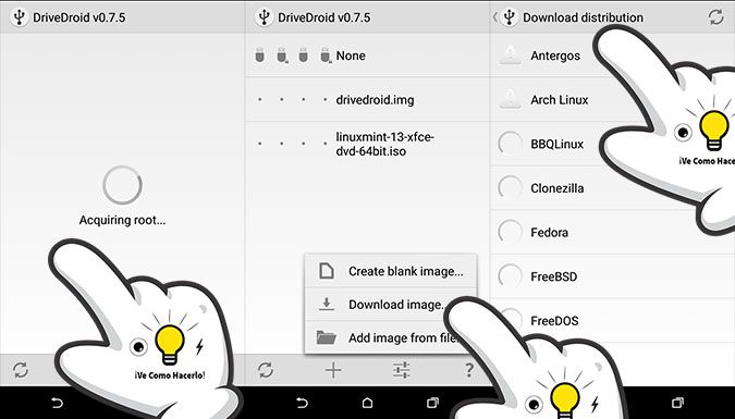 crear usb booteable desde android