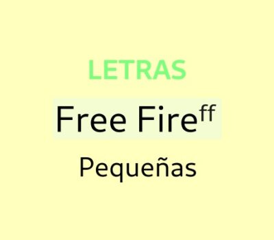 Letras pequeñas para Free Fire